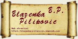 Blaženka Pilipović vizit kartica